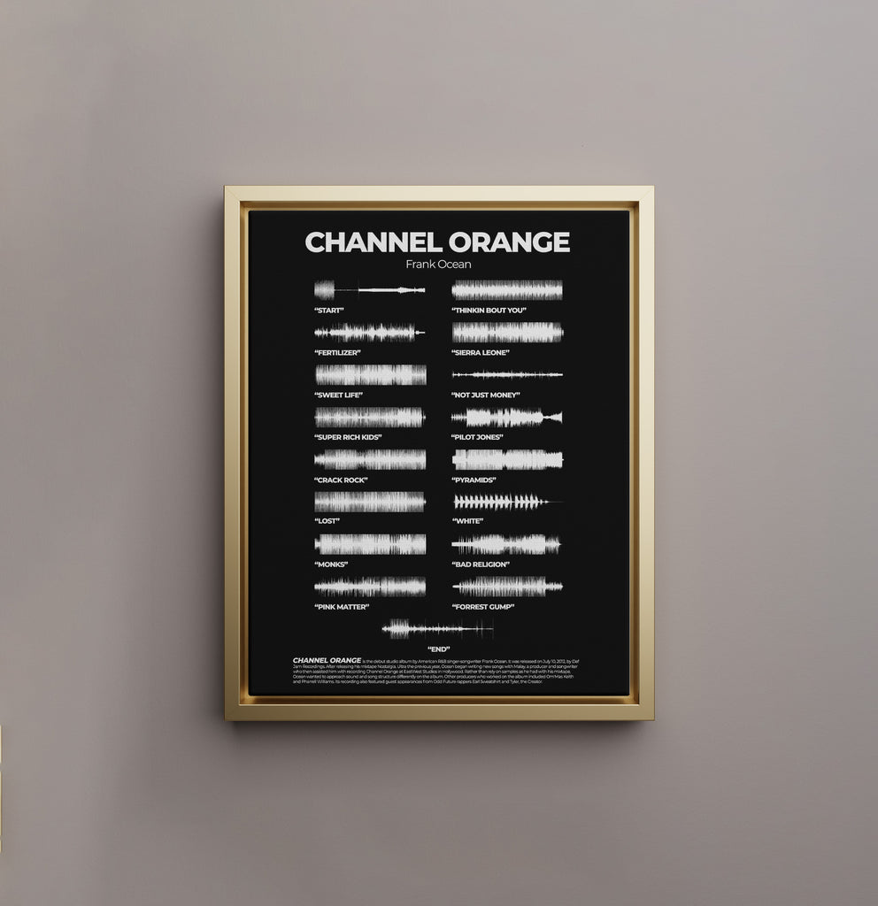 Custom sound wave art framed canvas